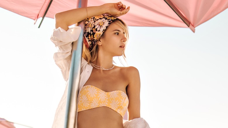 Woman wearing a bikini