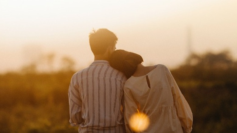 couple watching sunset