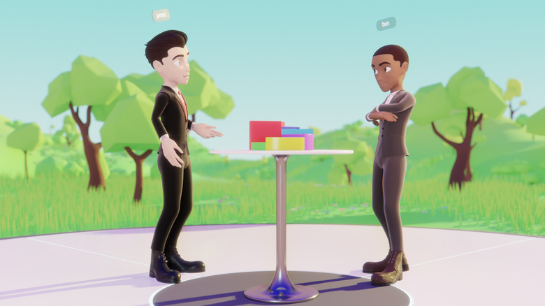 avatars interacting in the Metaverse