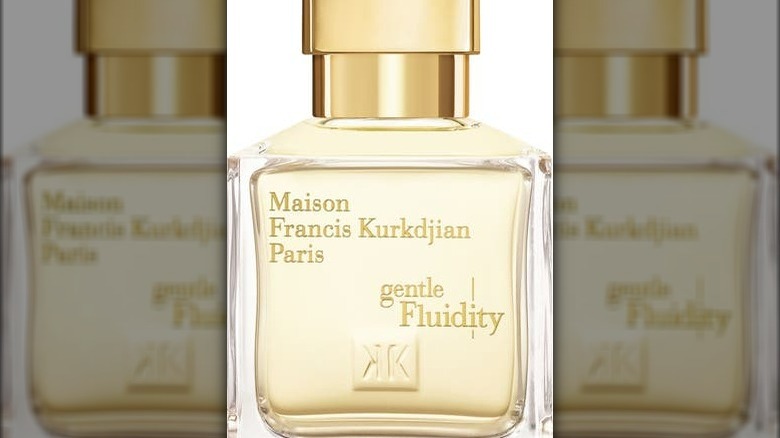 Gold and clear fragrance bottle