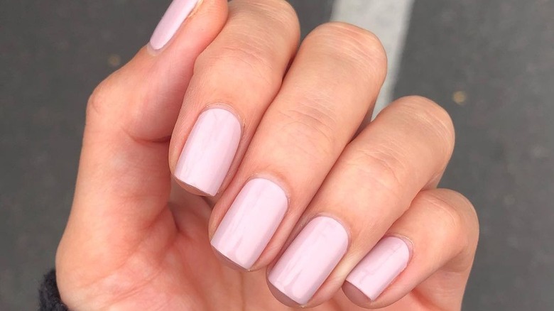 Light pink manicure