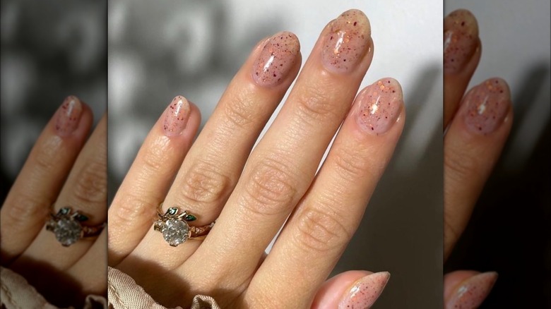 Spiced eggnog manicure