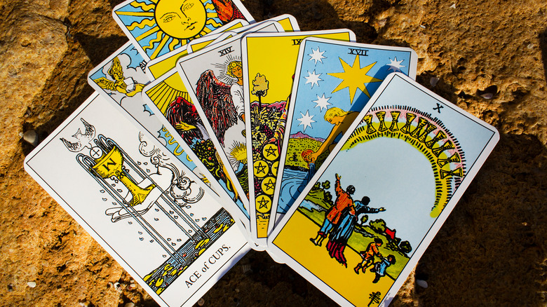 suit of cards laid out