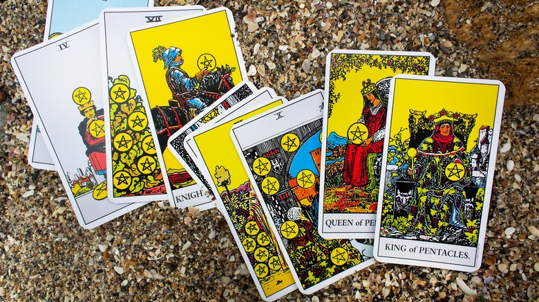 suit of pentacles spread out