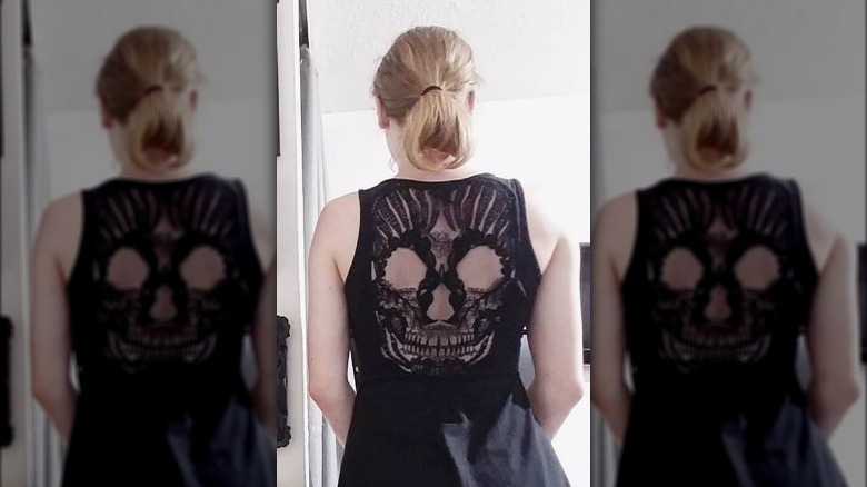 woman wearing a dress