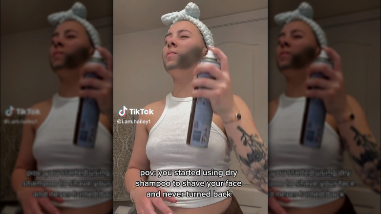 TikTok dermaplaning video