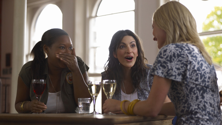 group of friends talking