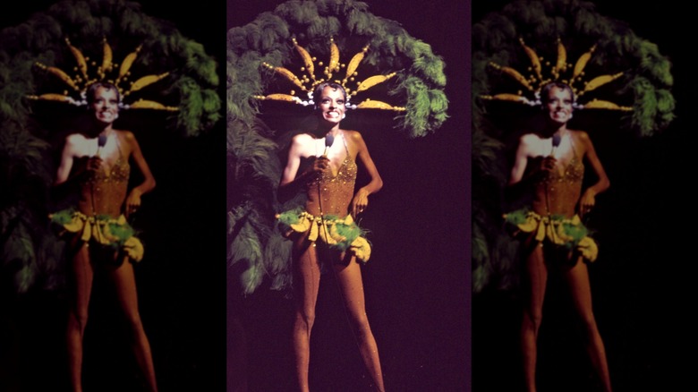 Diana Ross performing in a costume styled after Josephine Baker.