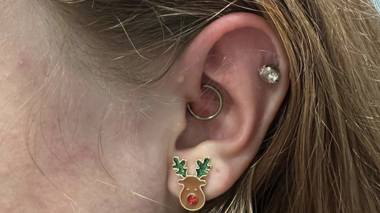 daith piercing on woman