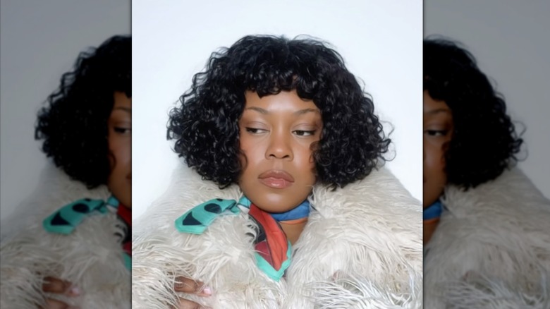 Woman with natural dolly bob