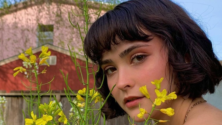 Woman with dolly bob