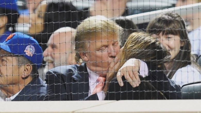 Donald and Melania Trump kissing