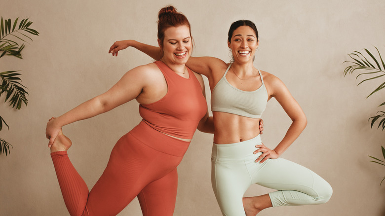 Couple wearing athleisure