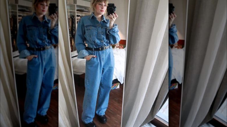 denim jumpsuit