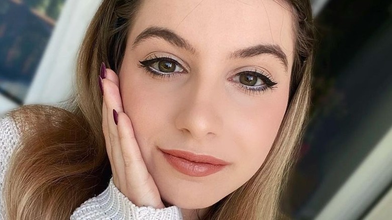 woman with double-lined eye makeup