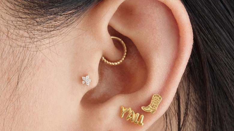 person with daith piercing