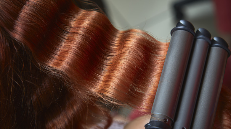 three-barrel curling iron