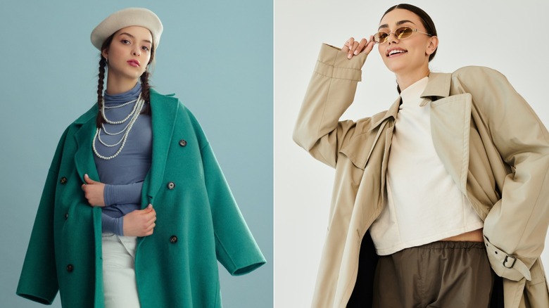 models layering and wearing accessories