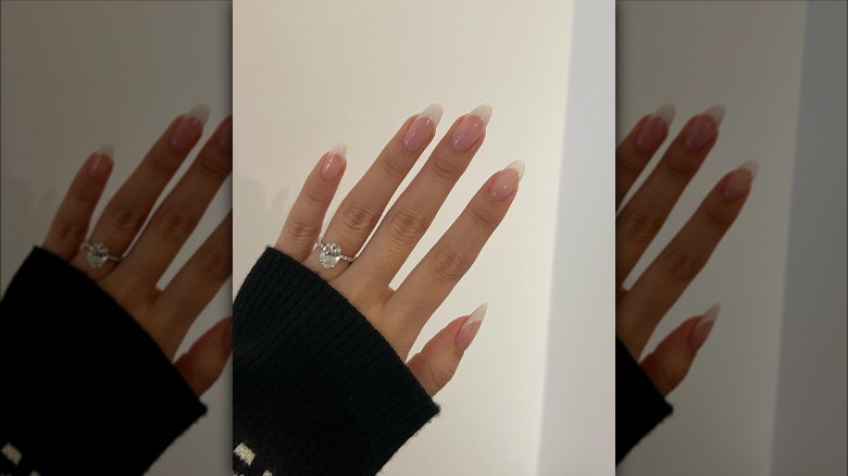 hand with Vanilla French manicure