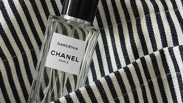 bottle of Chanel Gardenia perfume