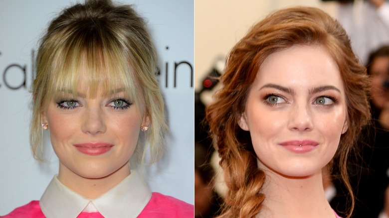Emma Stone in 2012 and 2014