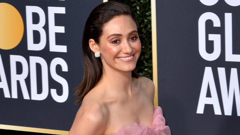 Emmy Rossum with straight hair