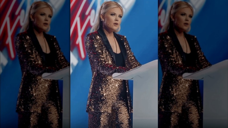 Erika Kirk speaking at Turning Point USA's AmericaFest