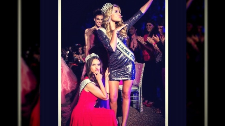 Erika Kirk posed with a friend at Phoenix Fashion Week