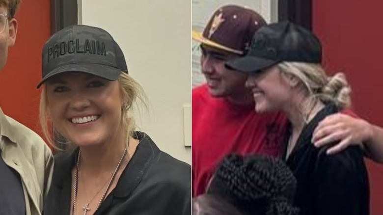 Erika Kirk with terribly styled natural hair without hair extensions