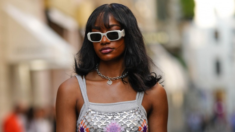 Woman with dark espresso hair