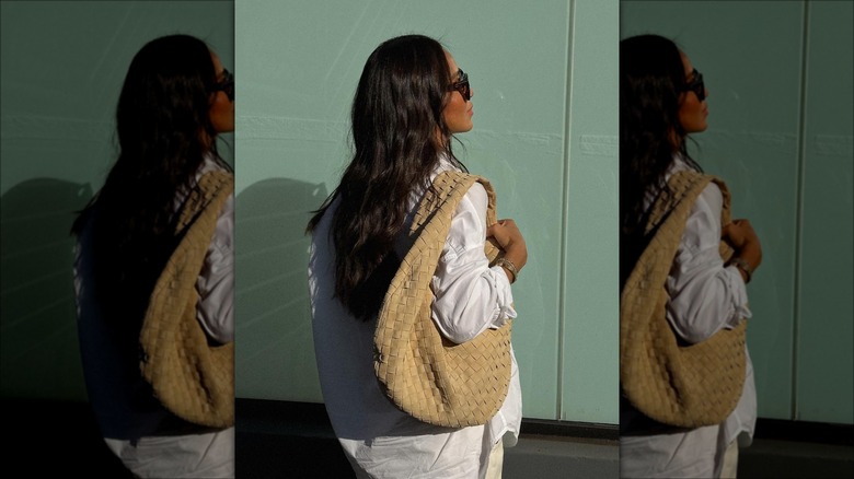 Woman with long espresso hair