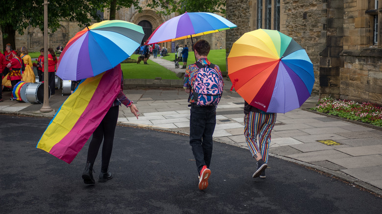 Students celebrating pride at school