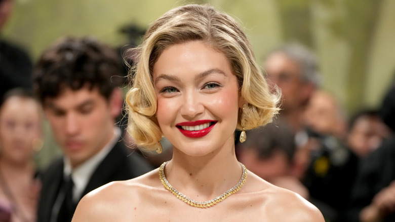 Gigi Hadid at Met Gala with bob