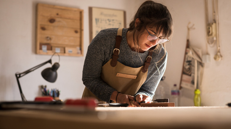 carpenter doing a woodwork project
