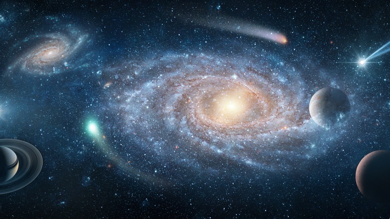 asteroids in the sky