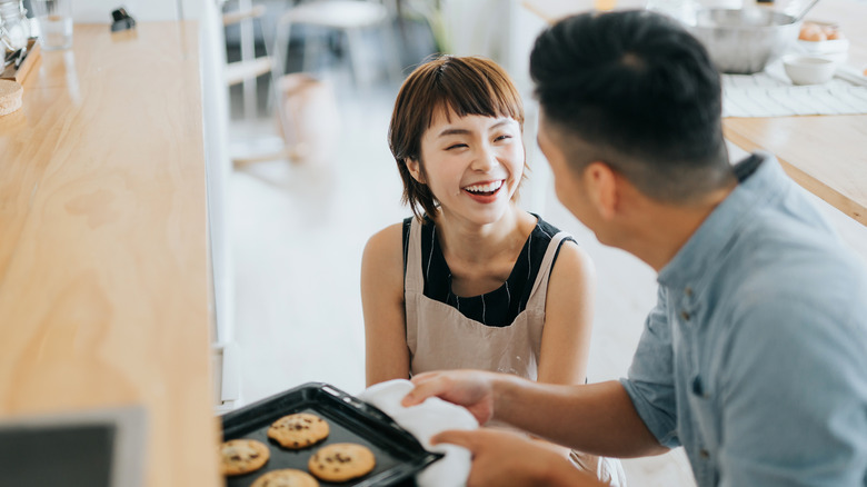 Baking cookies together
