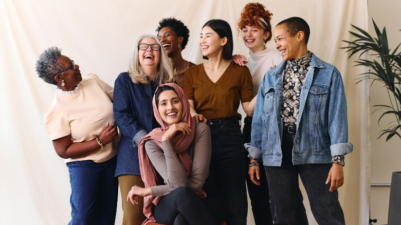 group of adult friends