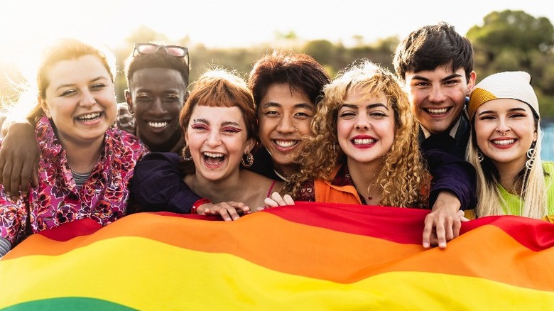 group of adult friends