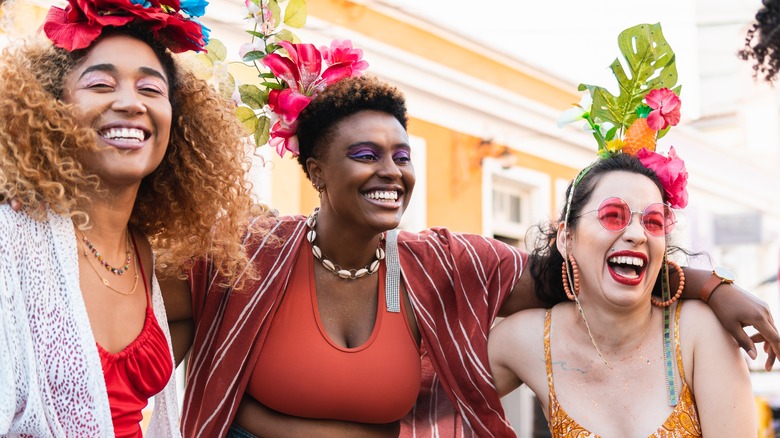 friends taking photo together