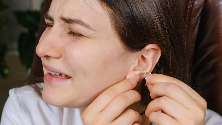 sore ear piercing due to issue