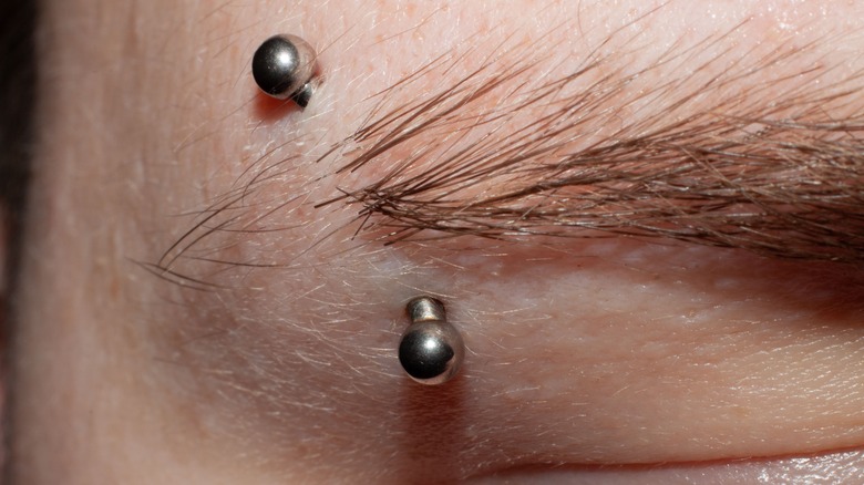 Fully healed eyebrow piercing