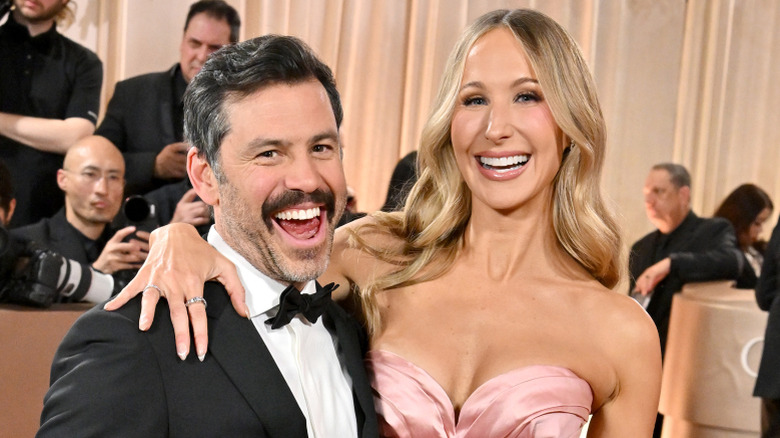 Nikki Glaser and Chris Convy at the 2026 Golden Globes