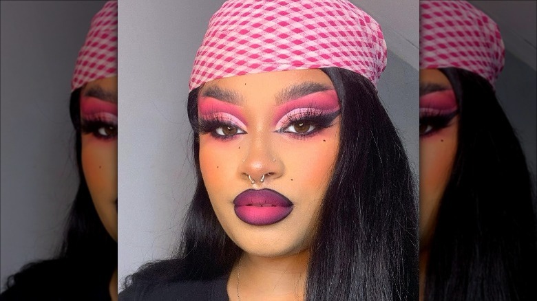 Woman in ombré lipstick