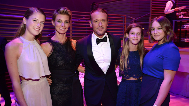 Faith Hill, Tim McGraw, and their three daughters