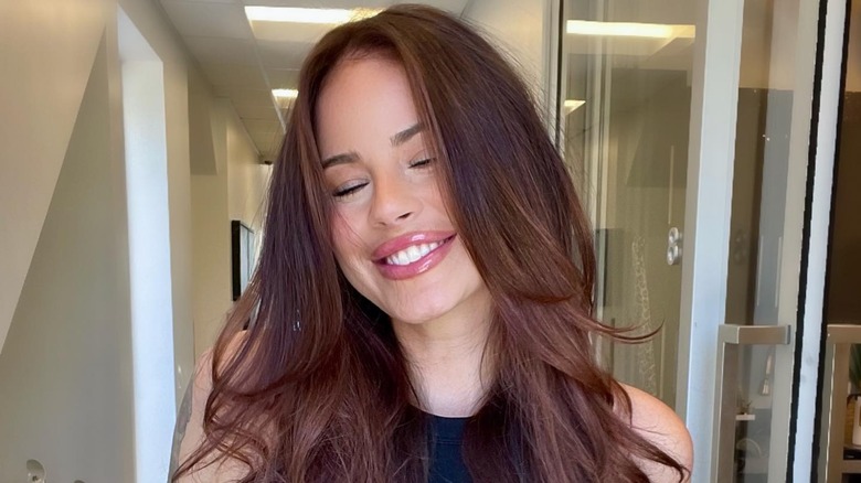 woman with tuscan leather hair