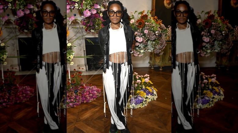 Lady Barbara Ayozie Fu Safira wearing a fringe crop top