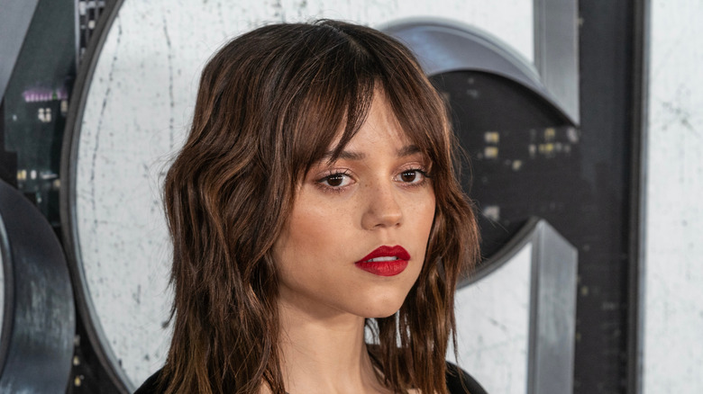 Jenna Ortega red lips