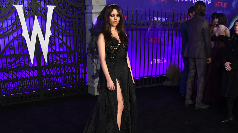 Jenna Ortega black wedding gown