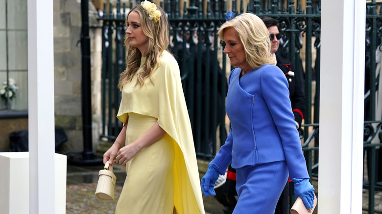 Jill and Finnegan Biden in monochromatic outfits