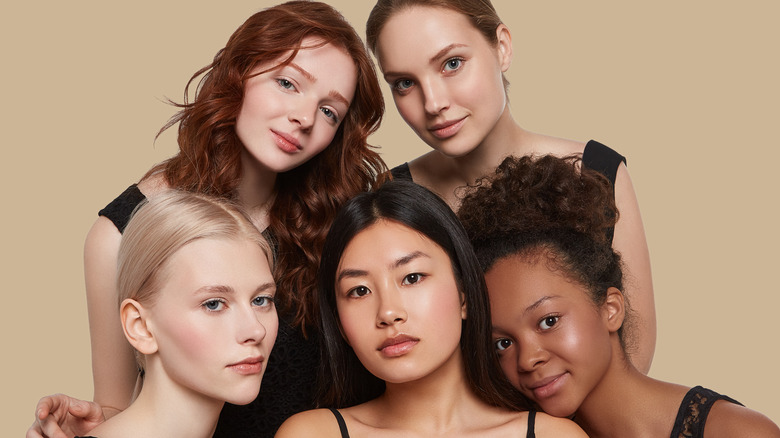 women with different hair types